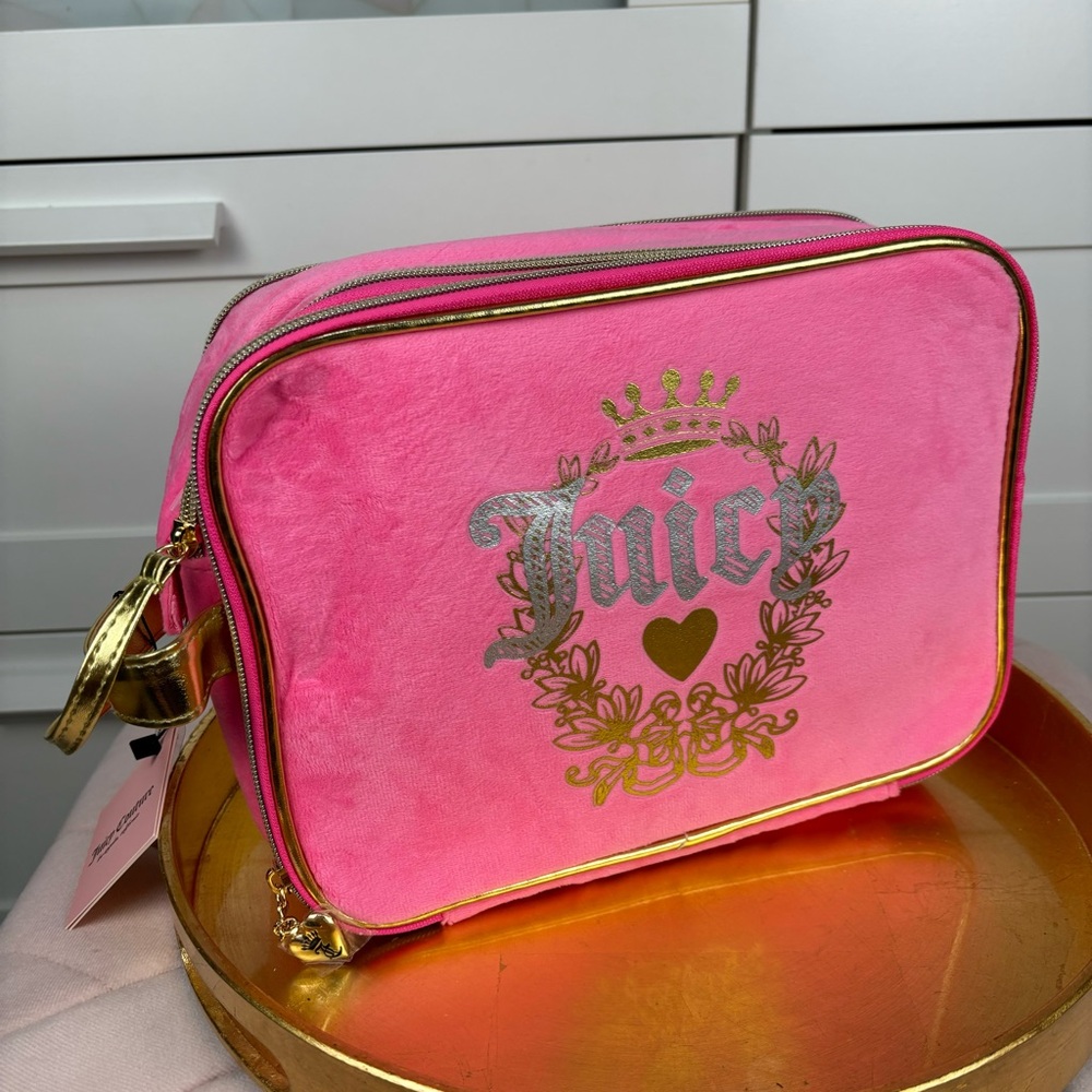 Juicy Couture Pink Velvet Cosmetic Bag